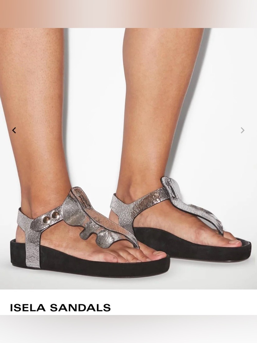 Isabel Marant Isela sandals in metallic silver leather